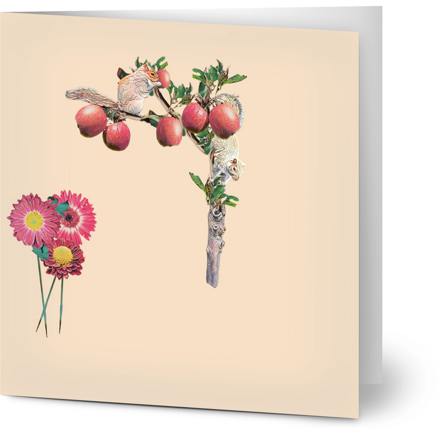 autumn-squirrel-and-apples-greeting-cards-pack-of-10-personalized-cards - front view