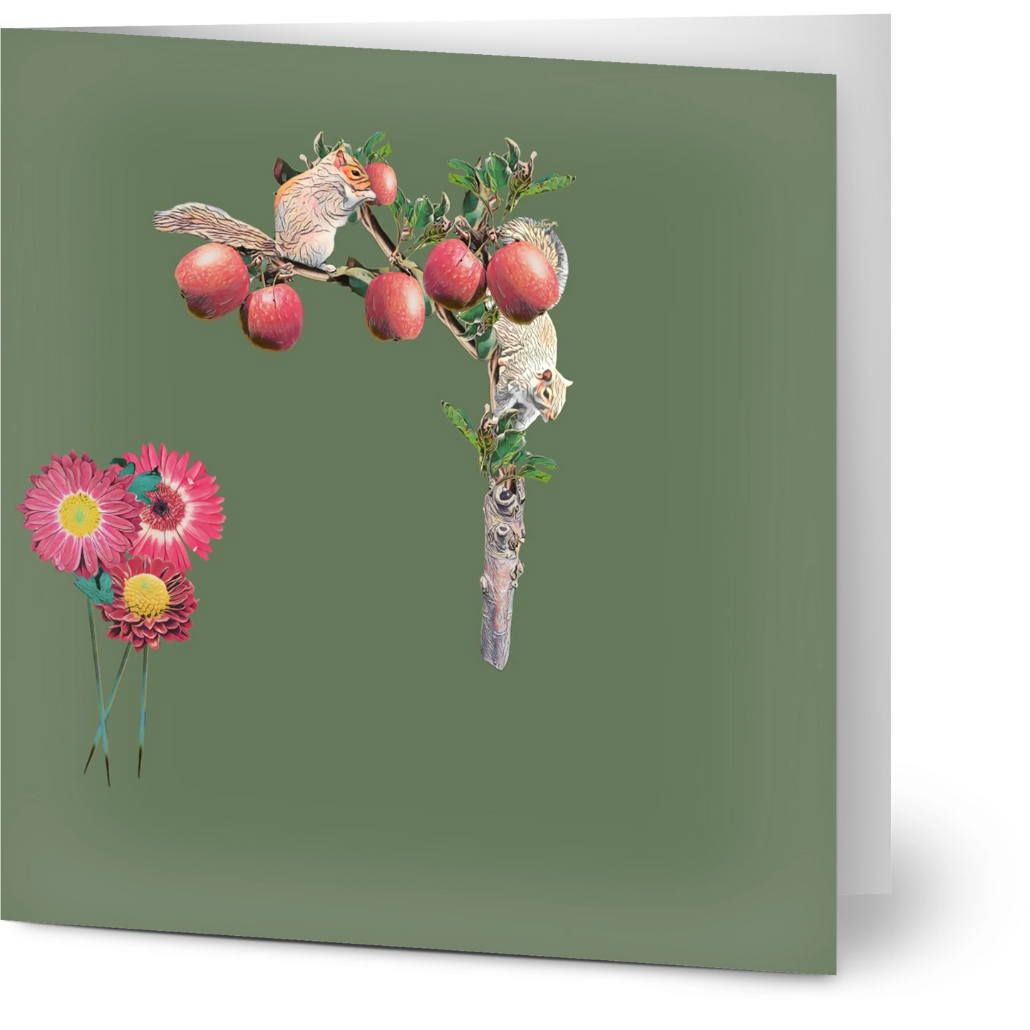 autumn-squirrel-and-apples-greeting-cards-pack-of-10-personalized-cards - front view