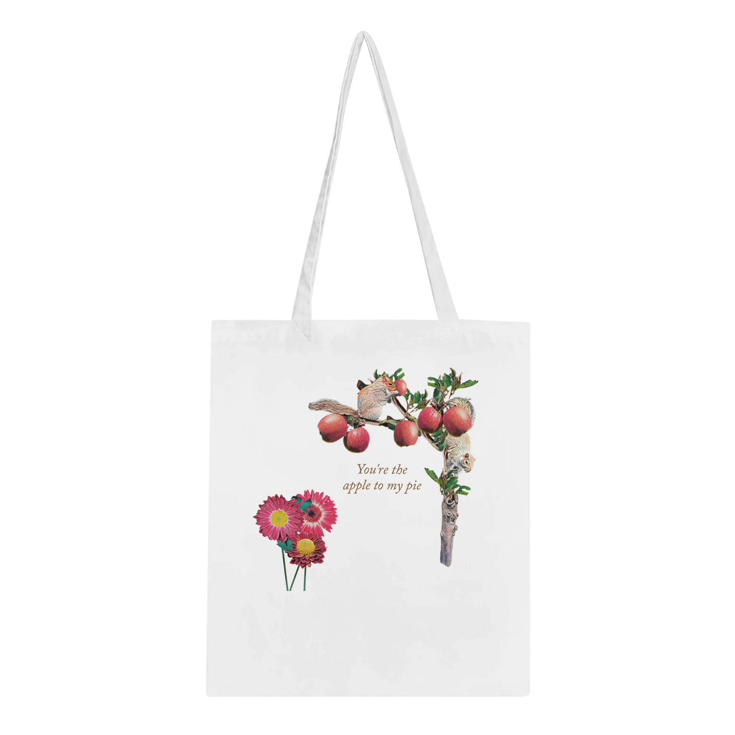 eco-friendly-tote-bag-with-squirrel-and-apples-design-10l-cotton-carrier - front view