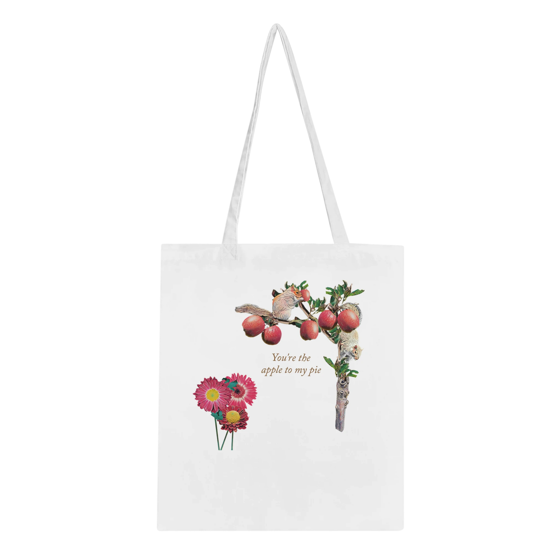 eco-friendly-tote-bag-with-squirrel-and-apples-design-10l-cotton-carrier - front view