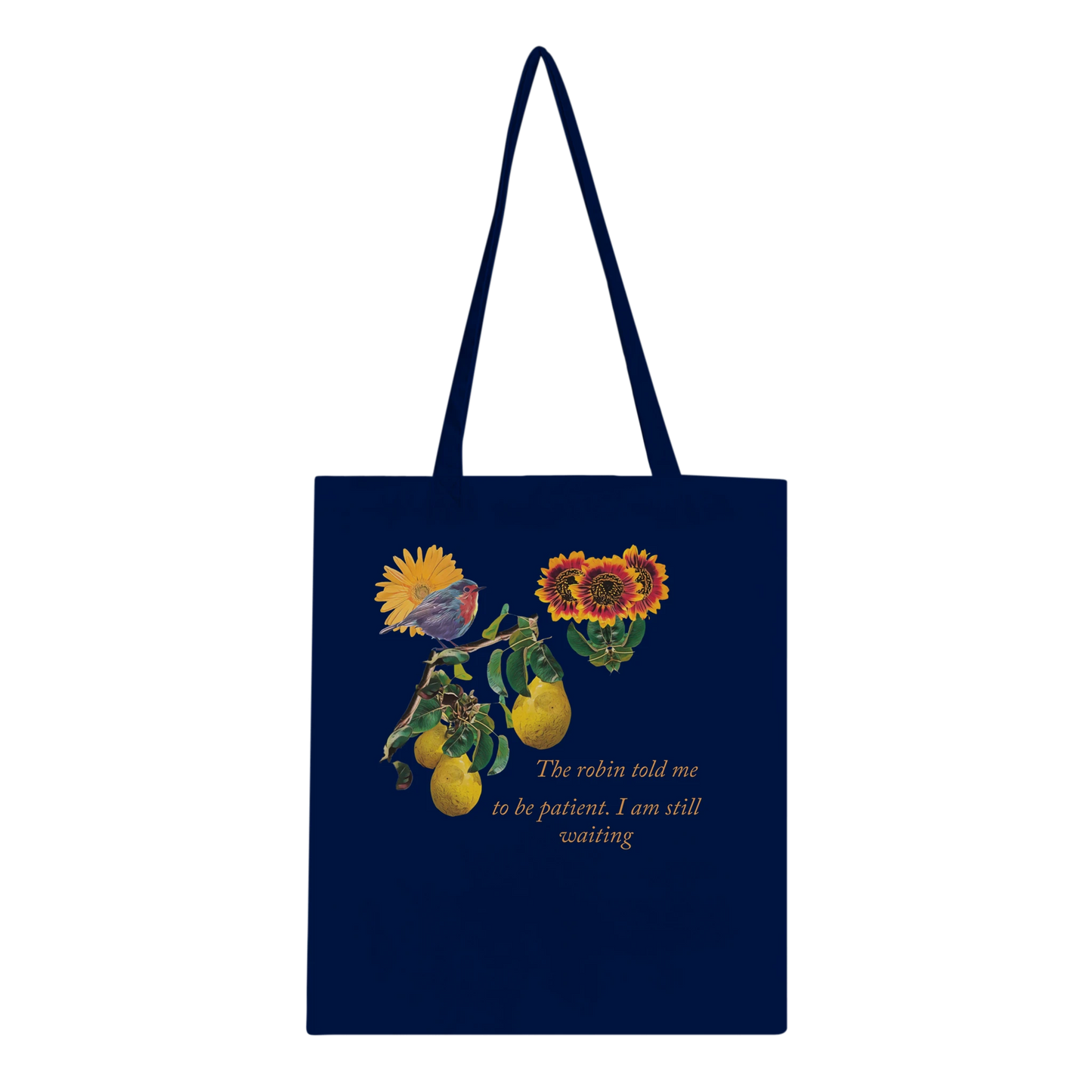 eco-conscious-tote-bag-with-dreamy-robin-and-per-tree-design-100-cotton - front view