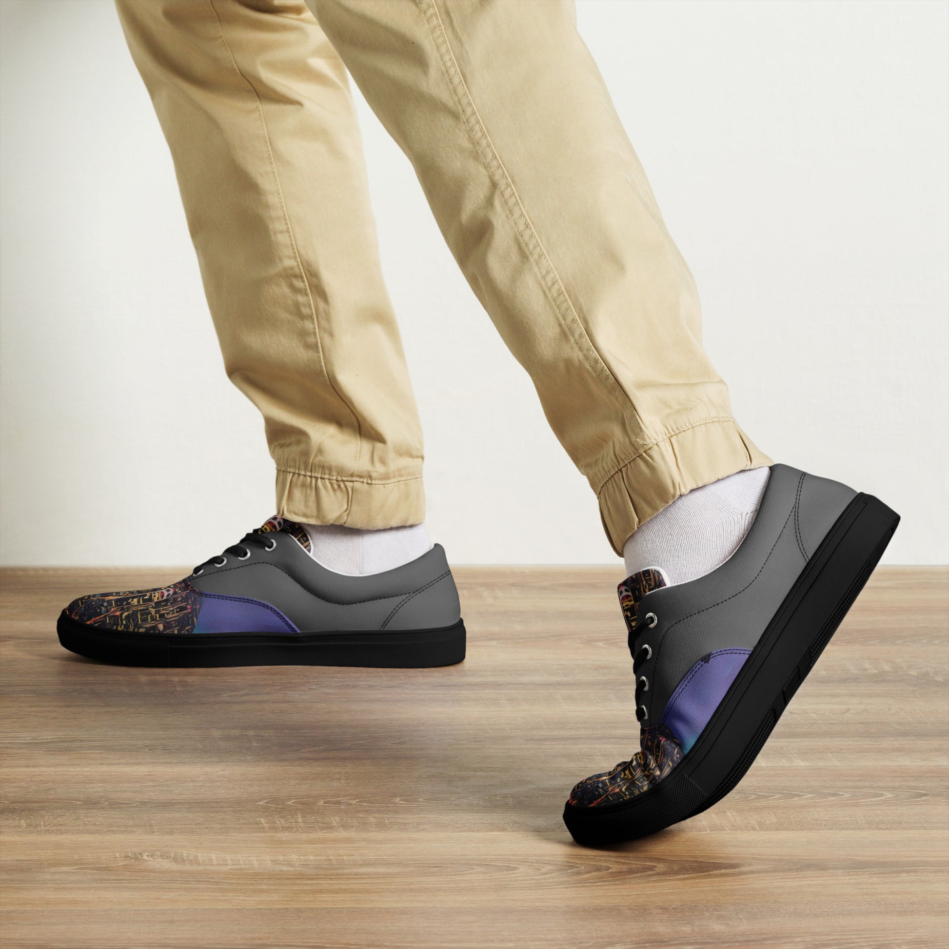 men-s-london-walkie-talkie-cityscape-lace-up-shoes - front view