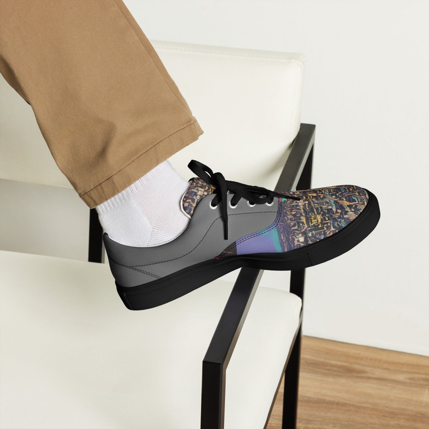 men-s-london-walkie-talkie-cityscape-lace-up-shoes - front view