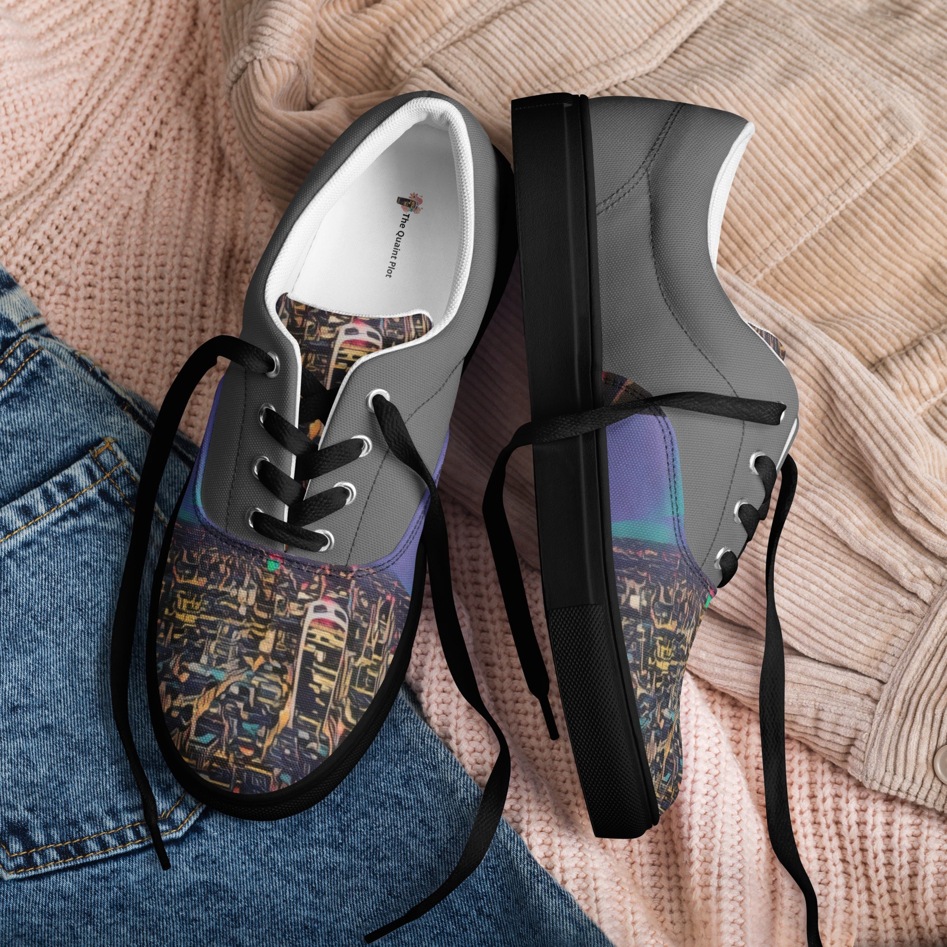 men-s-london-walkie-talkie-cityscape-lace-up-shoes - front view