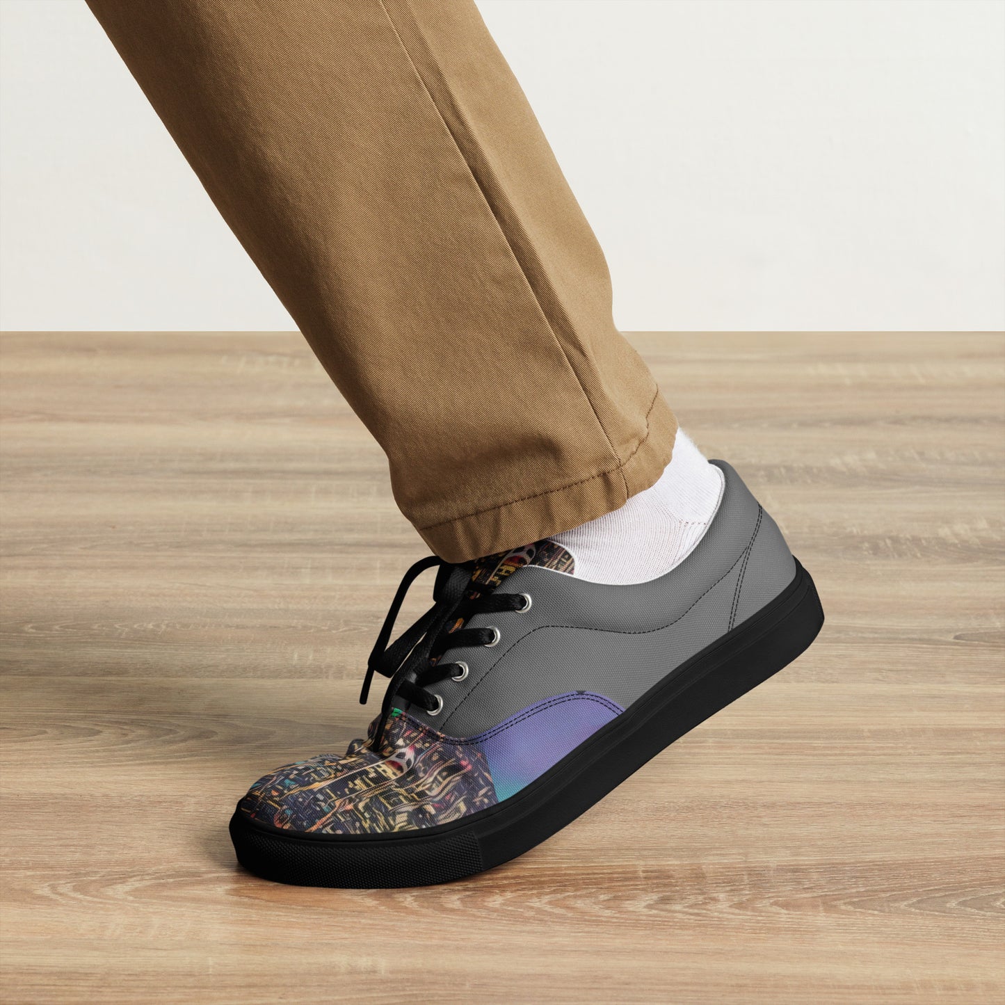 men-s-london-walkie-talkie-cityscape-lace-up-shoes - front view