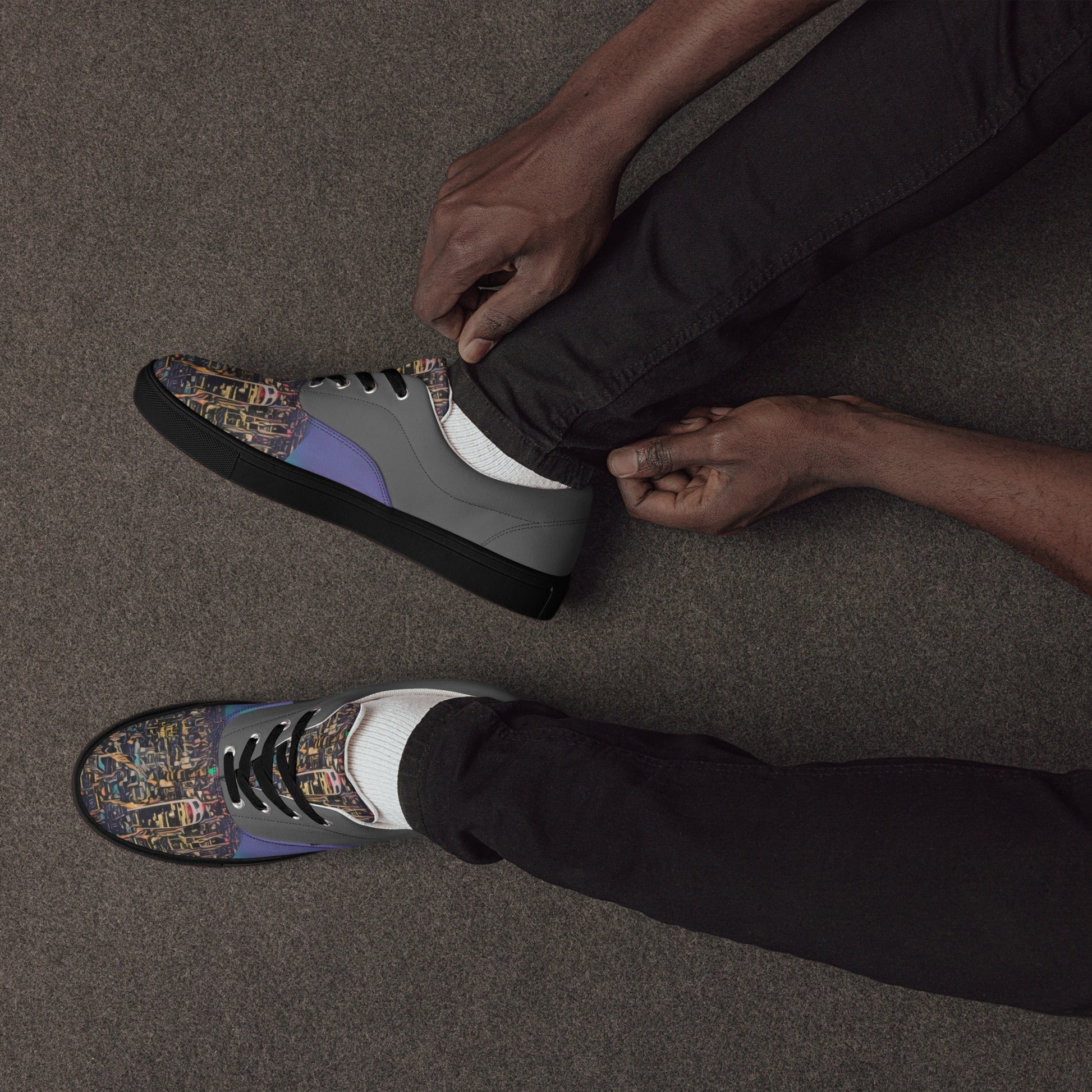 men-s-london-walkie-talkie-cityscape-lace-up-shoes - front view