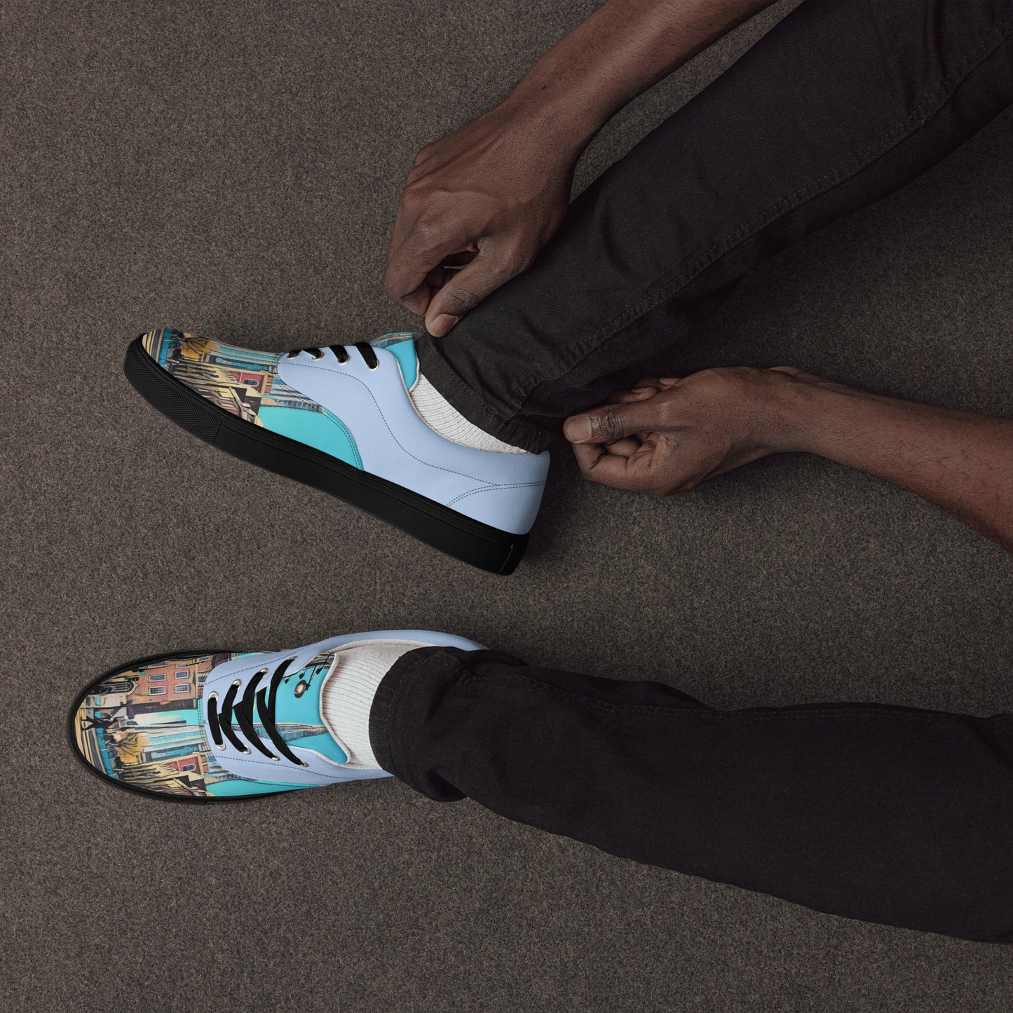 men-s-lace-up-canvas-shoes - front view